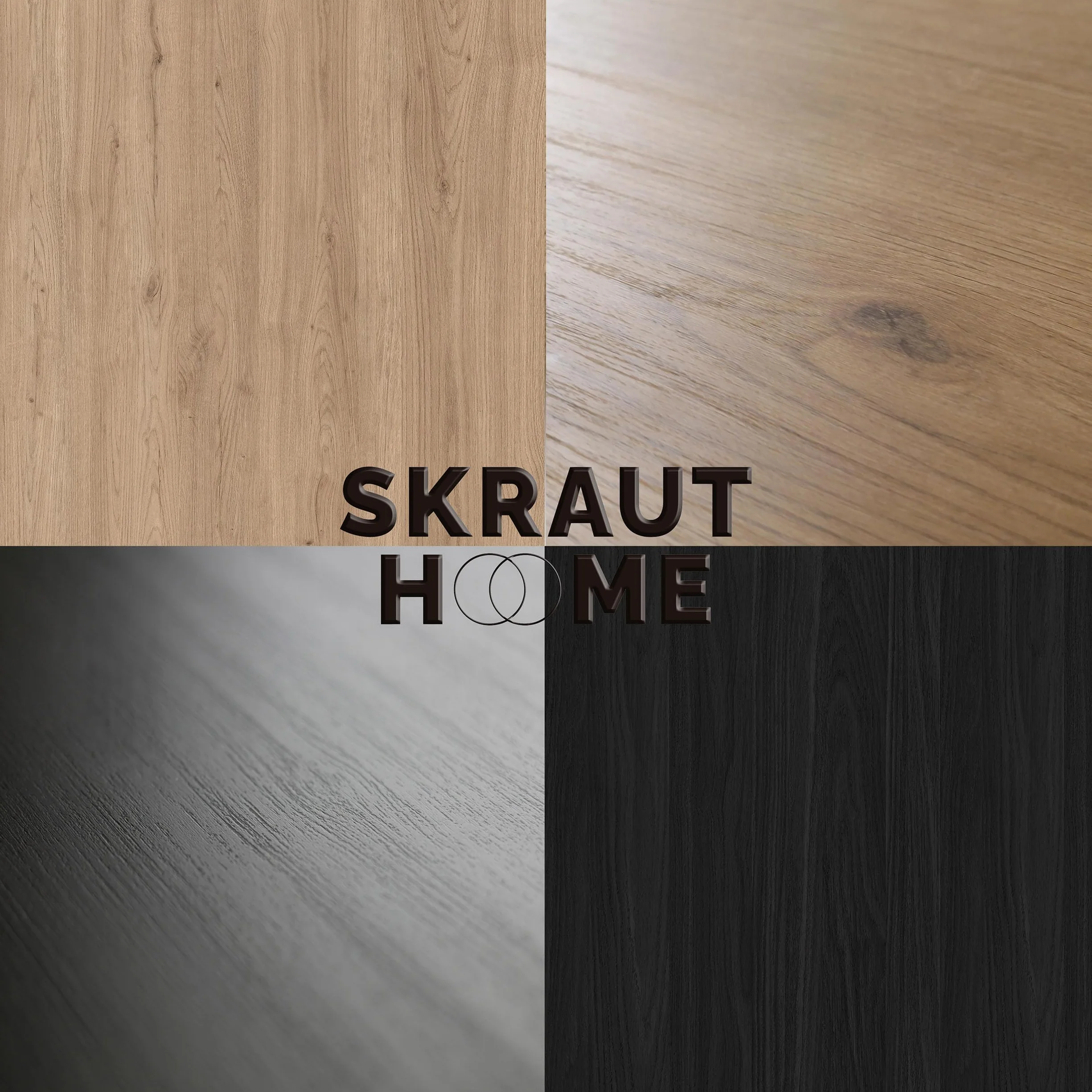 Skraut Home | Mobile TV Soggiorno | 207x50x35 cm | Nero e rovere | Ampio spazio a disposizione | Per TV fino a 80" | Sospeso, da appendere | Stile moderno