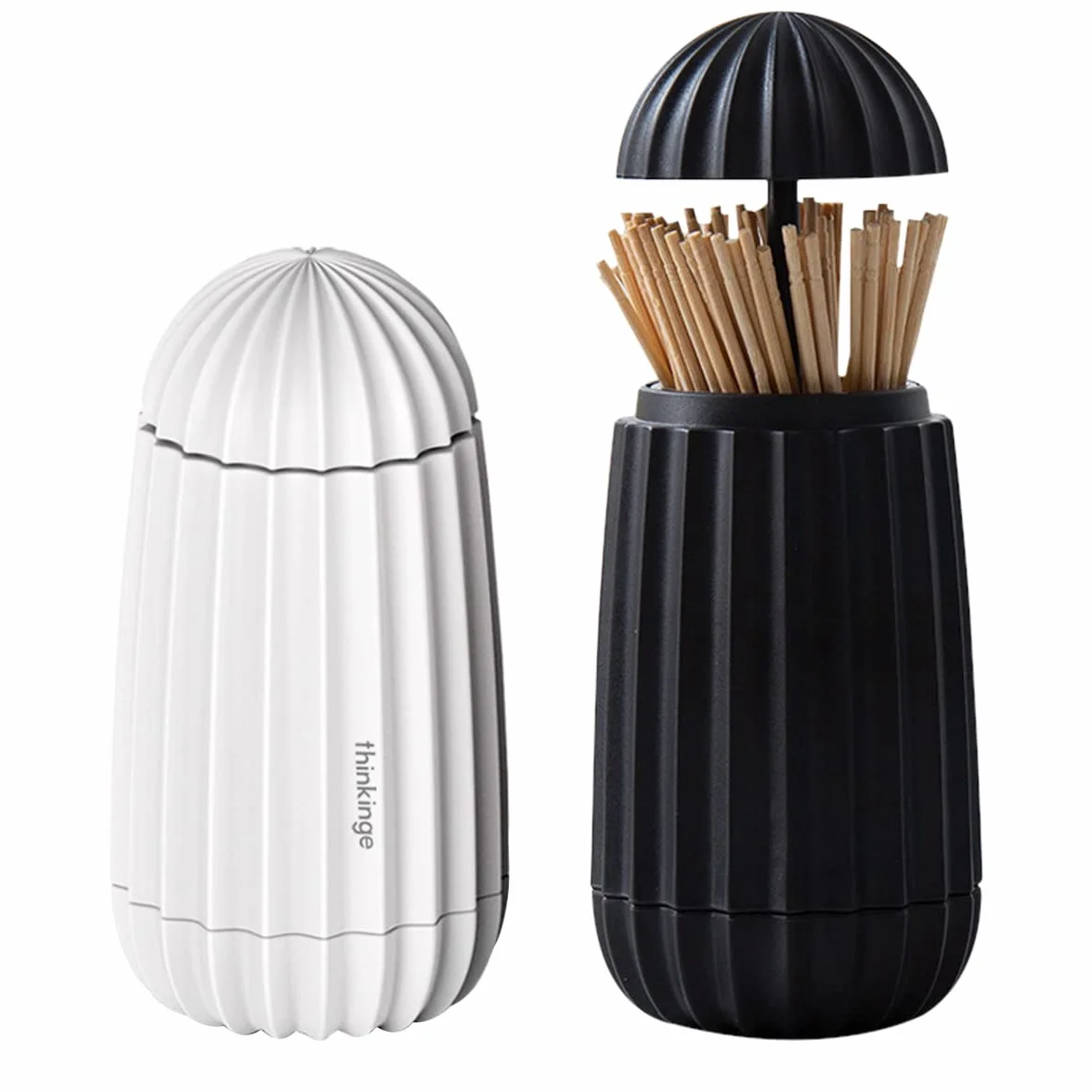 2Pcs Scatola per Stuzzicadenti,Porta Stuzzicadenti Divertenti Titolare Stuzzicadenti Retrattile Scatola Porta Stuzzicadenti in Plastica Portatile per Ristorante Contenitore per Stuzzicadenti