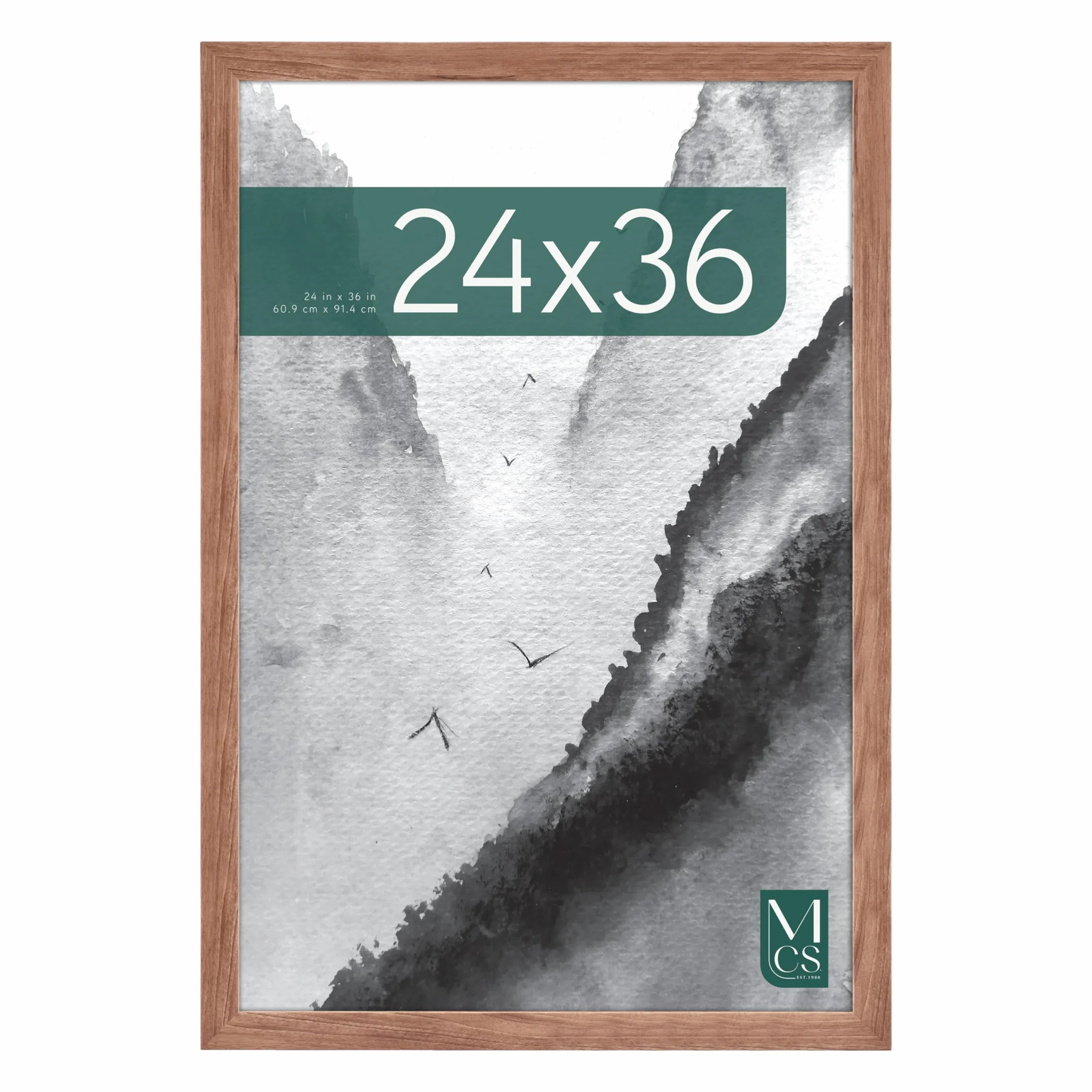 Cornice per Poster MCS 61x91,4 cm Rovere Medio Fissaggio a Parete Verticale e Orizzontale