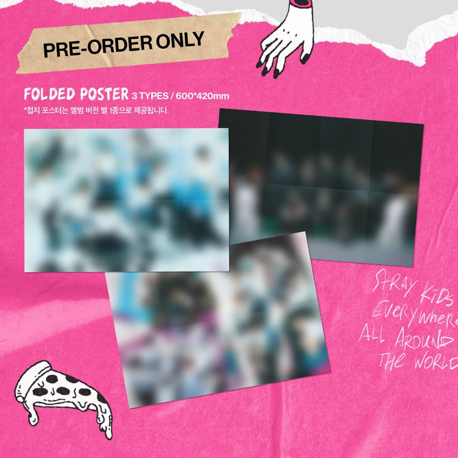 Stray Kids - -Rock-STAR (Strandard - ROCK Ver.) Photobook + CD-R + Photocard + Panorama Mini Poster + Unit Photocard + Sticker + 2 Pin Badges + 5 Extra Photocards