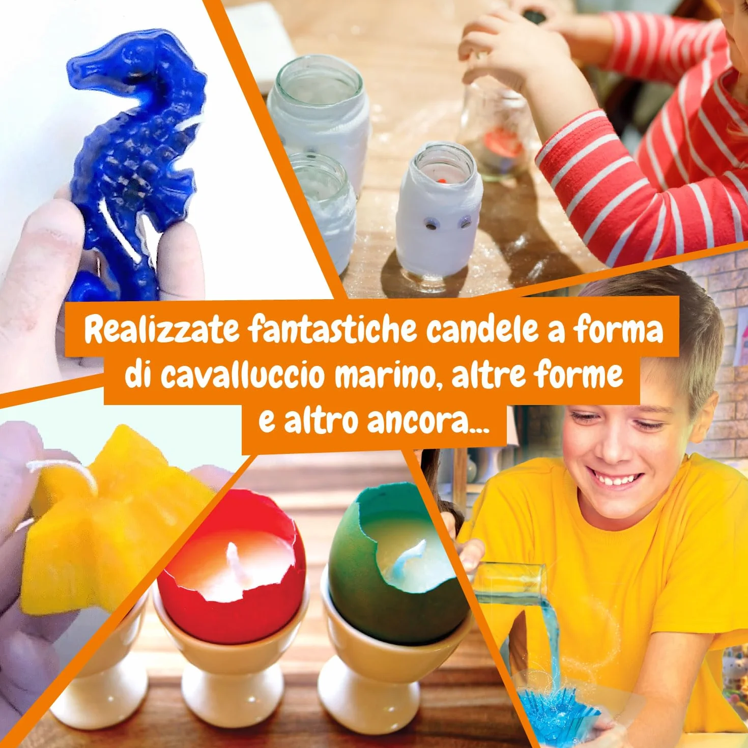 Science4you Laboratorio Candele per Bambini 6+ Anni - Kit Fai Da Te Candele Profumate e Colorate, 12 Esperimenti