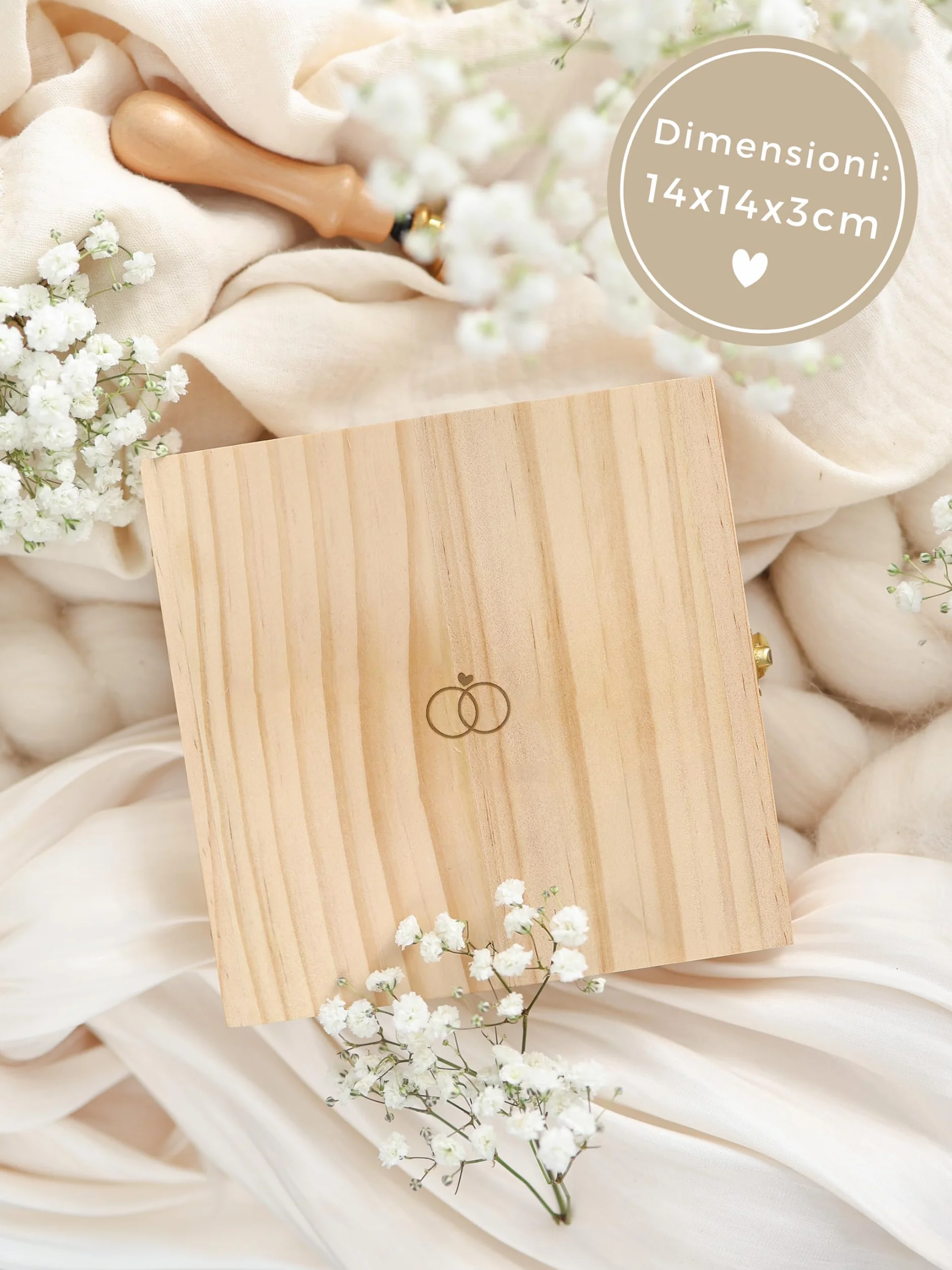 Joli Coon Regalo matrimonio personalizzato per sposi - Porta soldi matrimonio originale 14 x 14 x 3,5 cm