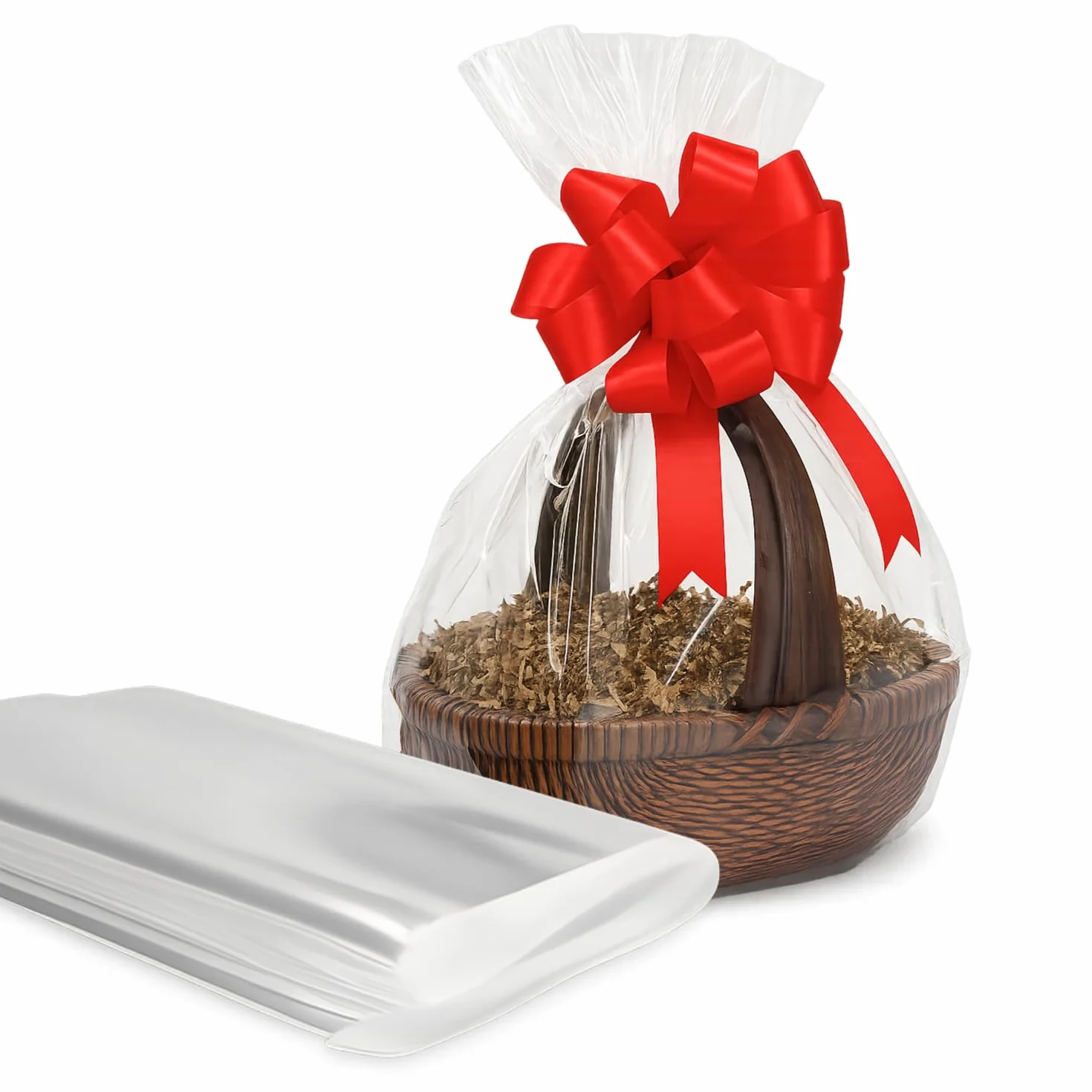 Fogli Cellophane 50 Pezzi, fogli Trasparenti, misura pari a 100 x 130,5 cm, carta per cesti, confezionare piante, per regalo Natale, Pasqua, Feste ed Eventi