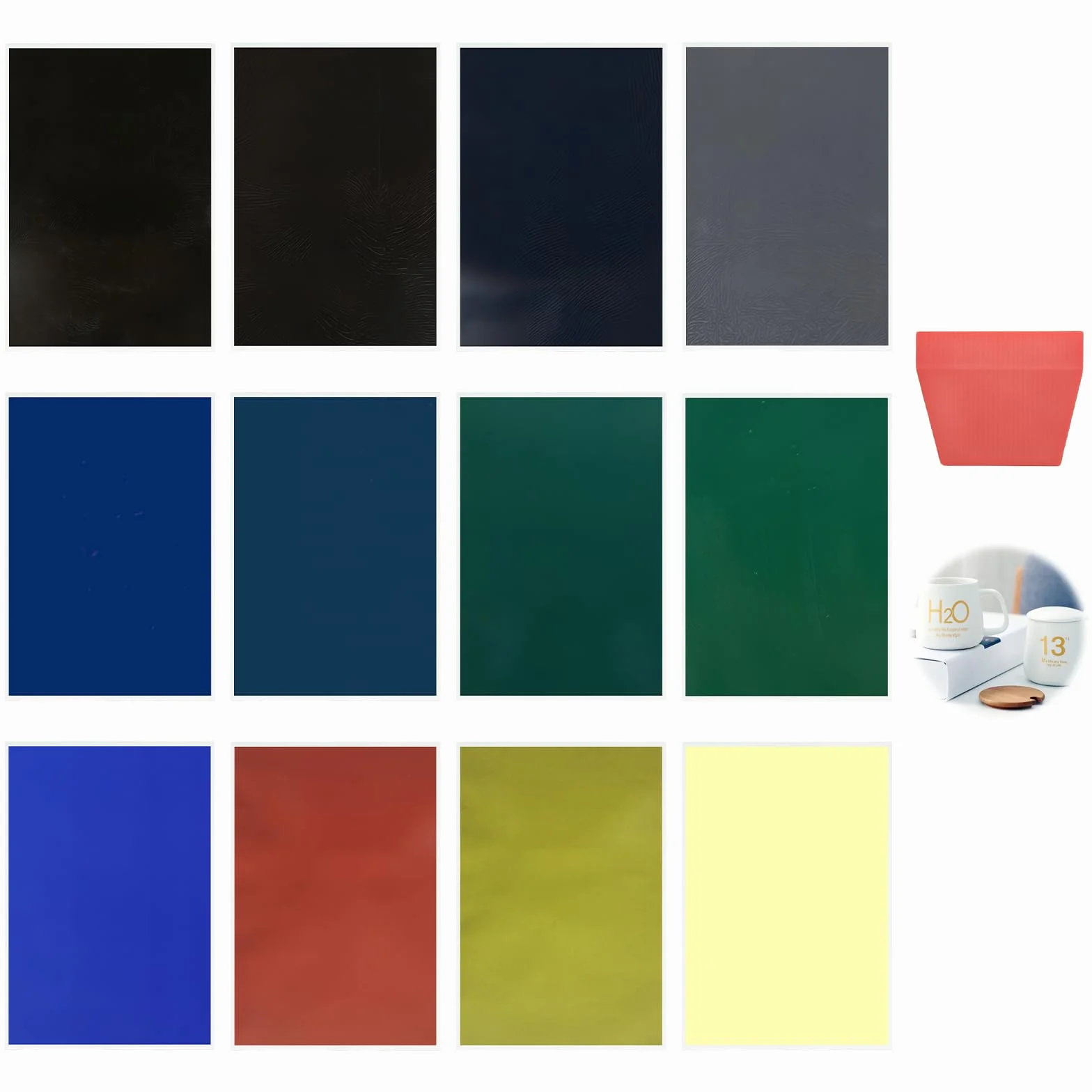 Carta per Incisione Laser Asfrode 27x39cm Multicolore 12 Fogli per Vetro Ceramica Acrilico Pietra
