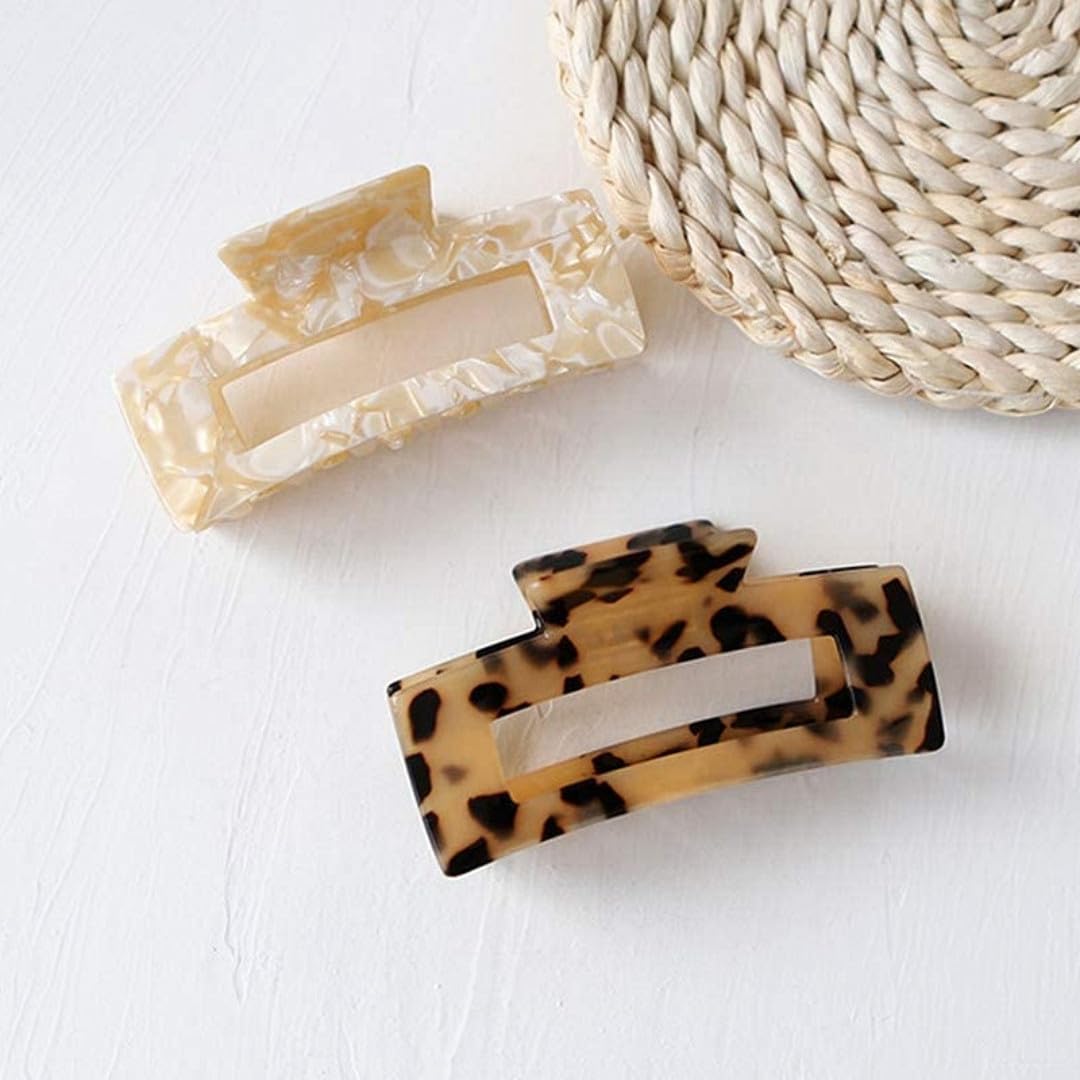 French Cutout Tortoise Acetate Claw Clip