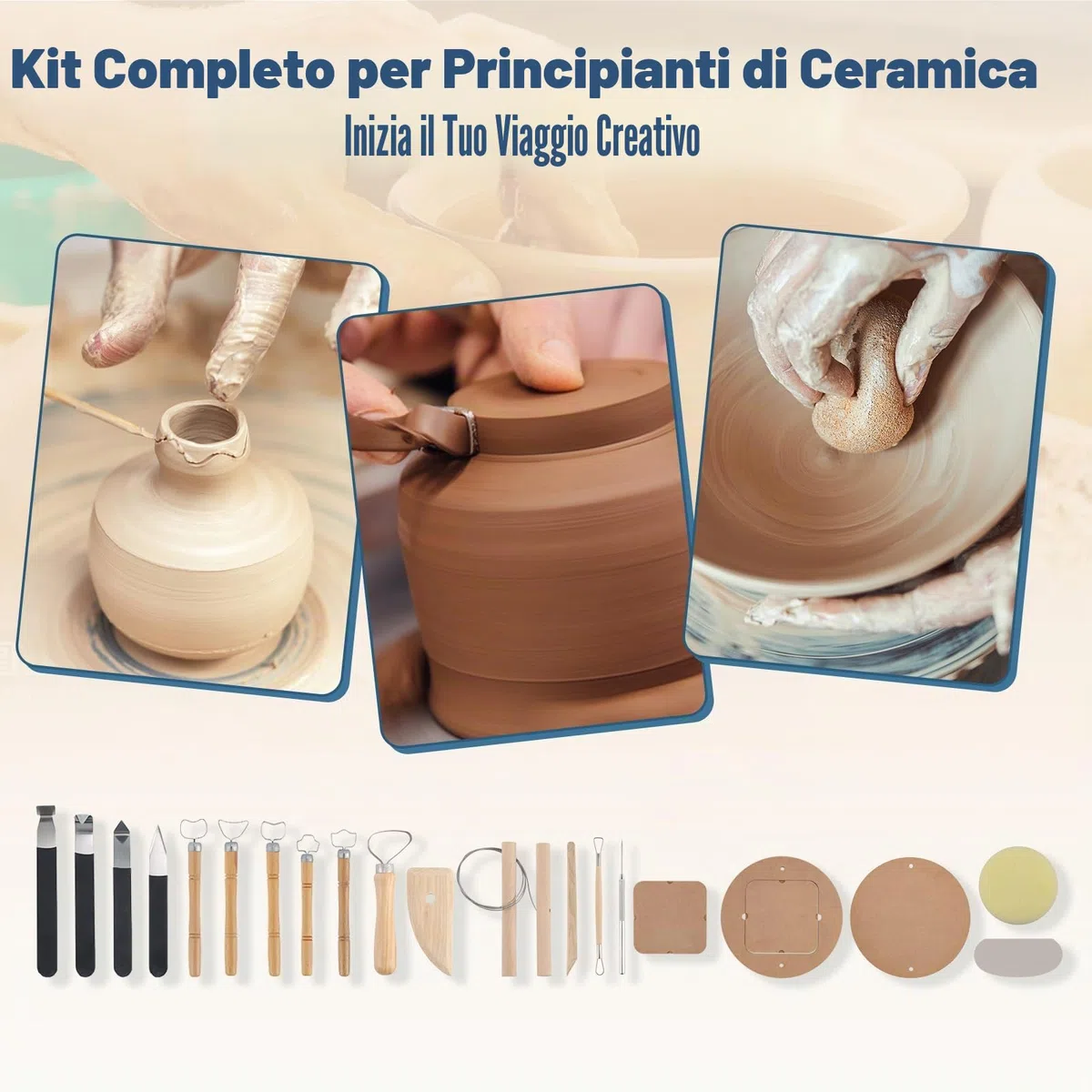Huanyu Tornio da vasaio da 30 cm con Sistema Bat Tornio da vasaio Elettrico da 350 W con Doppio Comando Manuale/a Pedale per Adulti e Principianti con Kit di Strumenti per Ceramica