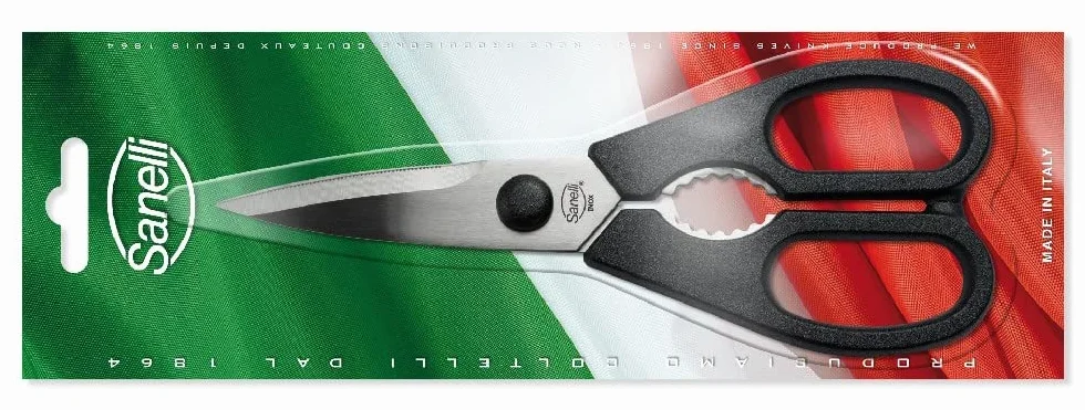 Sanelli Forbice Da Cucina Professionale Smontabile 20 Cm Acciaio Inox Manico Plastica Nero